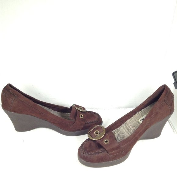 American Eagle Women Wedge Loafers Shoes Brown Size 8.5 - Picture 5 of 13
